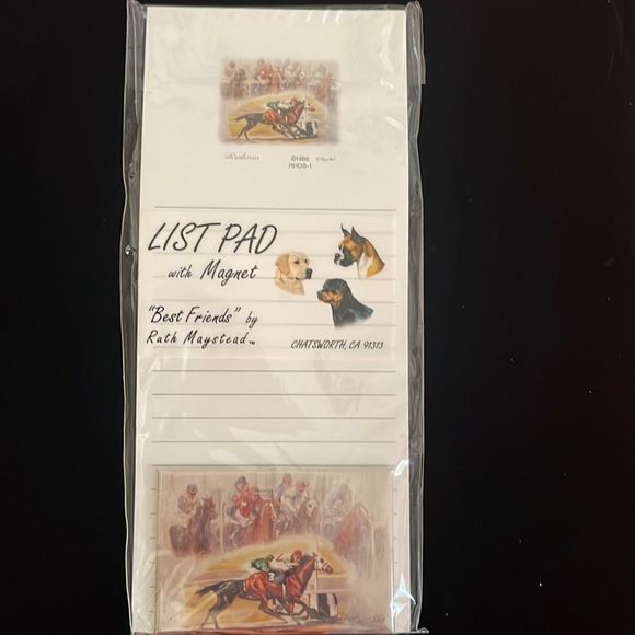 💥🆕Horse / Racehorse Notepad & Magnet Set - Picture 1 of 2